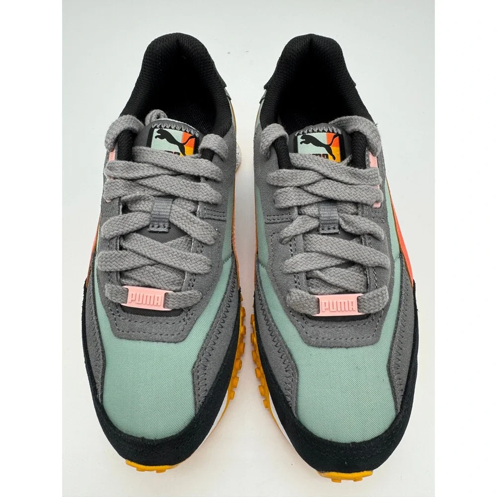 Puma 395152-01 Womens Size 6 Sneakers Green‎ Orange Gray New Without Box